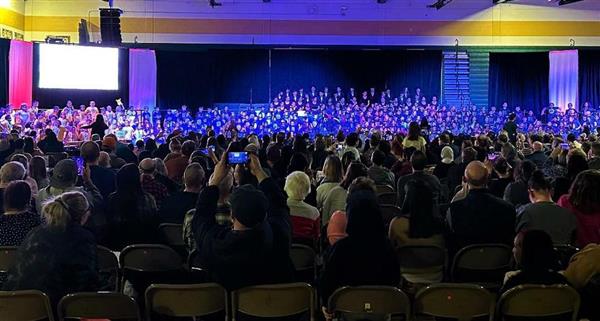  The crowd at the district elementary music festival